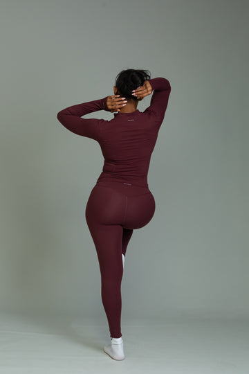 Poised warm full-zip jacket(mulberry)