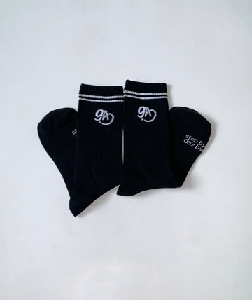 Unisexhalf crew socks (black)