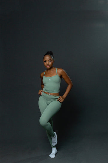 Basic cross back cami  (teal)