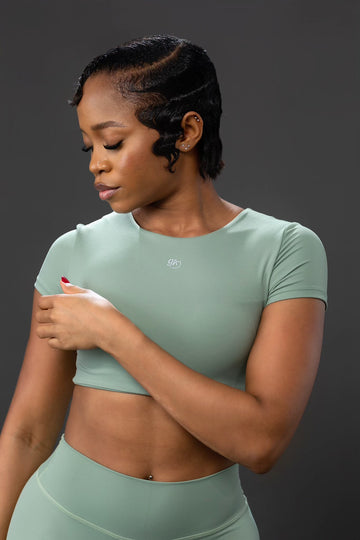 BASIC CROP TOP (teal)